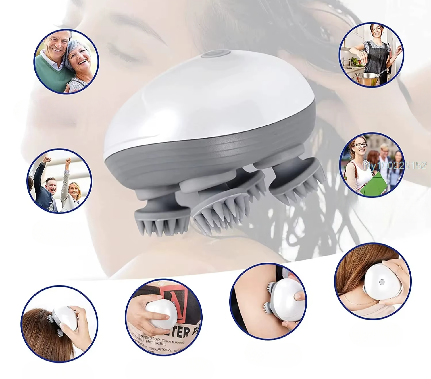 Massageador de Couro Cabeludo – Crescimento Capilar + Relaxamento
